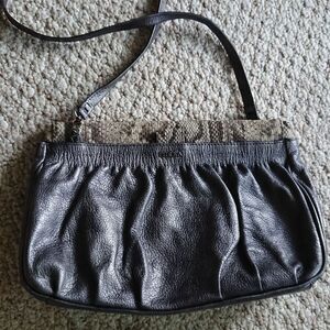 Furla metallic and snake print crossbody